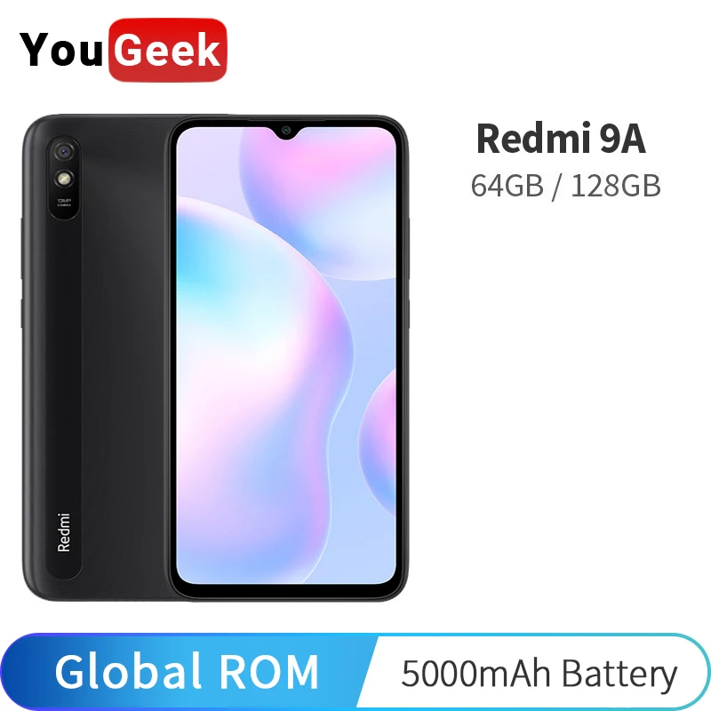 

Global ROM Xiaomi Redmi 9A 64GB/128GB Cellphone 5000mAh 6.53" Display MTK Helio G25 Octa Core 13MP Smart phone CN Version