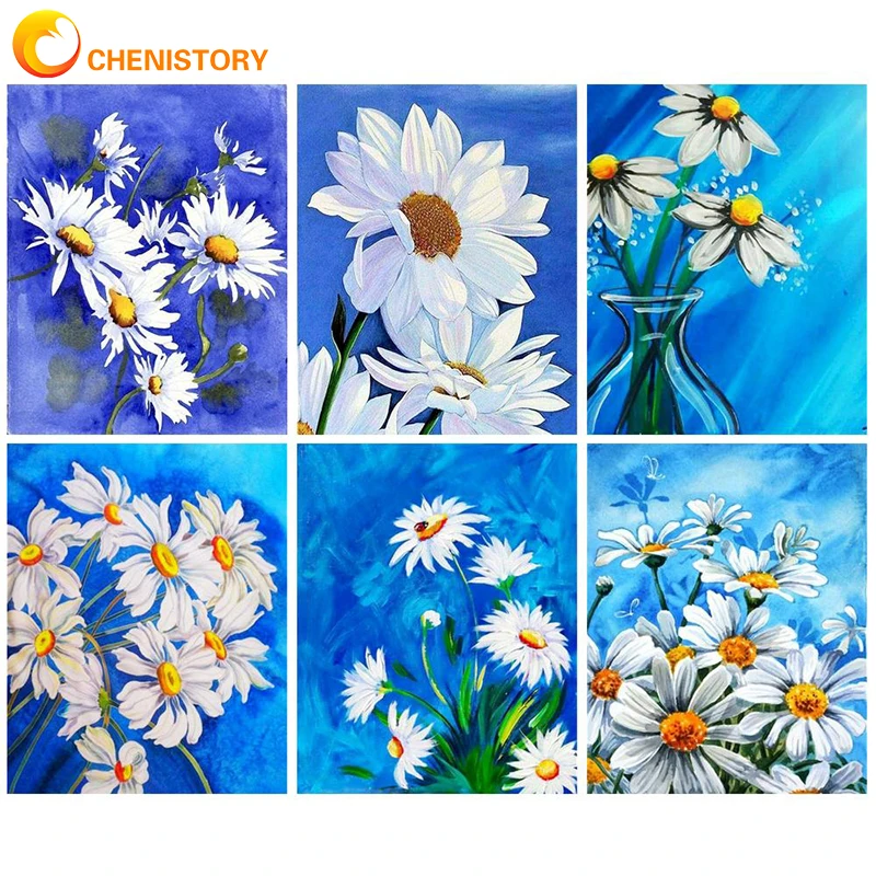 

CHENISTORY DIY Painting By Numbers Kit Acrylic Paint By Numbers Wall Art For Home Decor Gift Canvas Painting On Canvas Flower