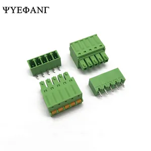 2sets KF15EDGKD/2EDGKD 2/3/4/5/6/7/8Pin 3.81mm Spring Plug-in Screwless Pluggable PCB Terminal Blocks Connector