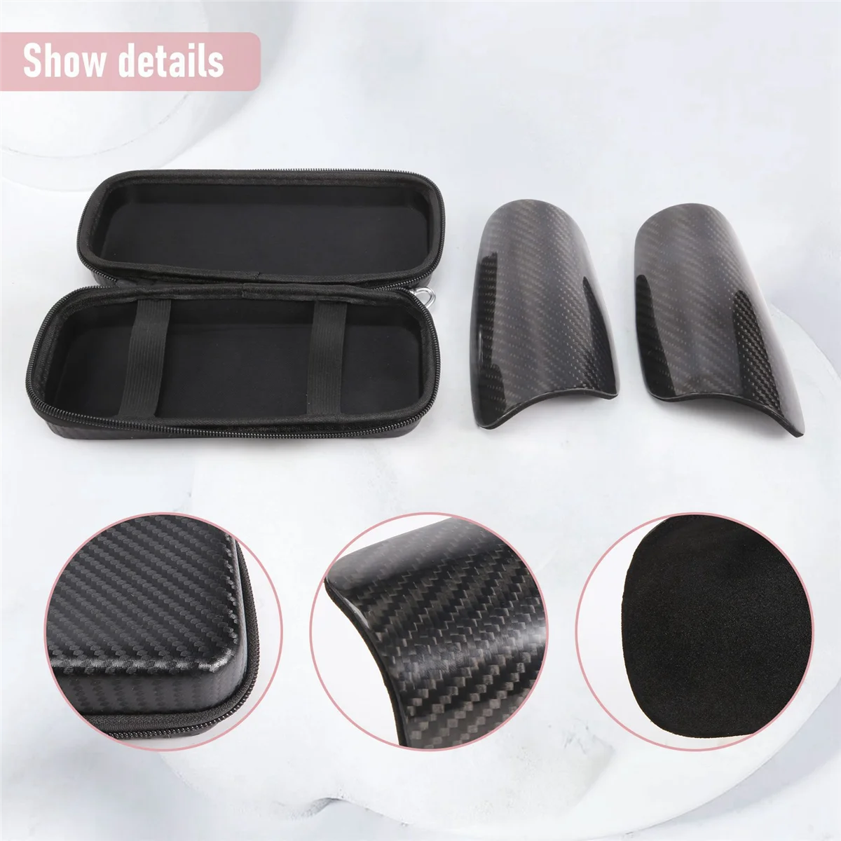 Футбольные щитки для голени из углеродного волокна с футляром переноски дышащие