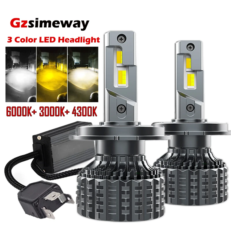 2 шт., Автомобильные светодиодные лампы 130 Вт 9005 лм H7 H4 H1 6000 D2H 3000K 4300K H3 HB3 HB4 H8 H11 881