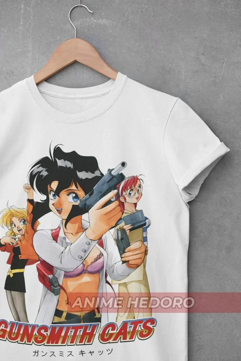 Футболка унисекс с изображением Смела кошки ралли Винсента аниме ретро манга