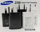 Зарядное устройство для Samsung Z Fold2Fold3, 25 Вт, быстрое зарядное устройство, адаптер стандарта СШАЕСВеликобритании, кабель Type-C для GALAXY Note10 S20 Z Fold 2 3, зарядное устройство