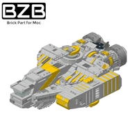 bzb moc 23774 imperial starship xs stock light freighter spaceship model assemble building blocks kids diy toy birthday gift
