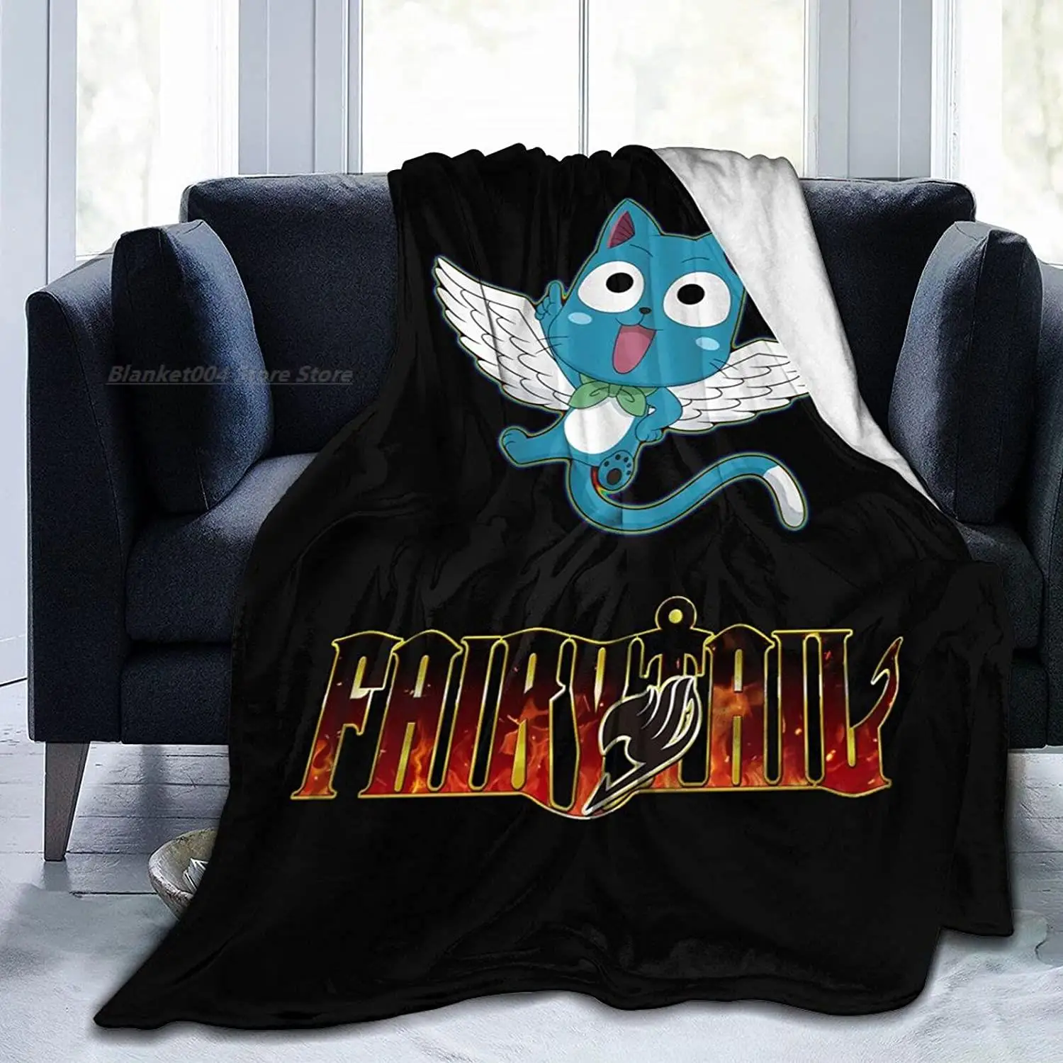 

Красивое аниме одеяло Fairy Tail, уникальное всесезонное одеяло, фланелевое одеяло, подходящее для кровати, кресла, дивана, гостиной, комнаты
