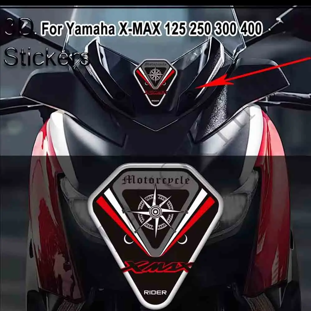 Для Yamaha X-MAX XMAX X MAX 125 250 300 400 3D защитная наклейка на бак мотоцикла наклейки из рыбьей