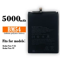 new original high quality bm54 5000mah battery for xiaomi note 9t mtk 800u phone battery series
