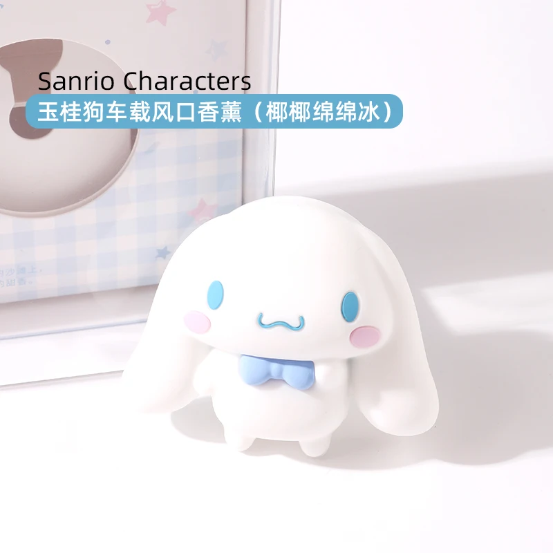 

Sanrios Cinnamoroll Hellokittys Anime Kawaii Car Air Outlet Aromatherapy Coconut Coconut Soft Ice Fresh Air Cute Car Decoration