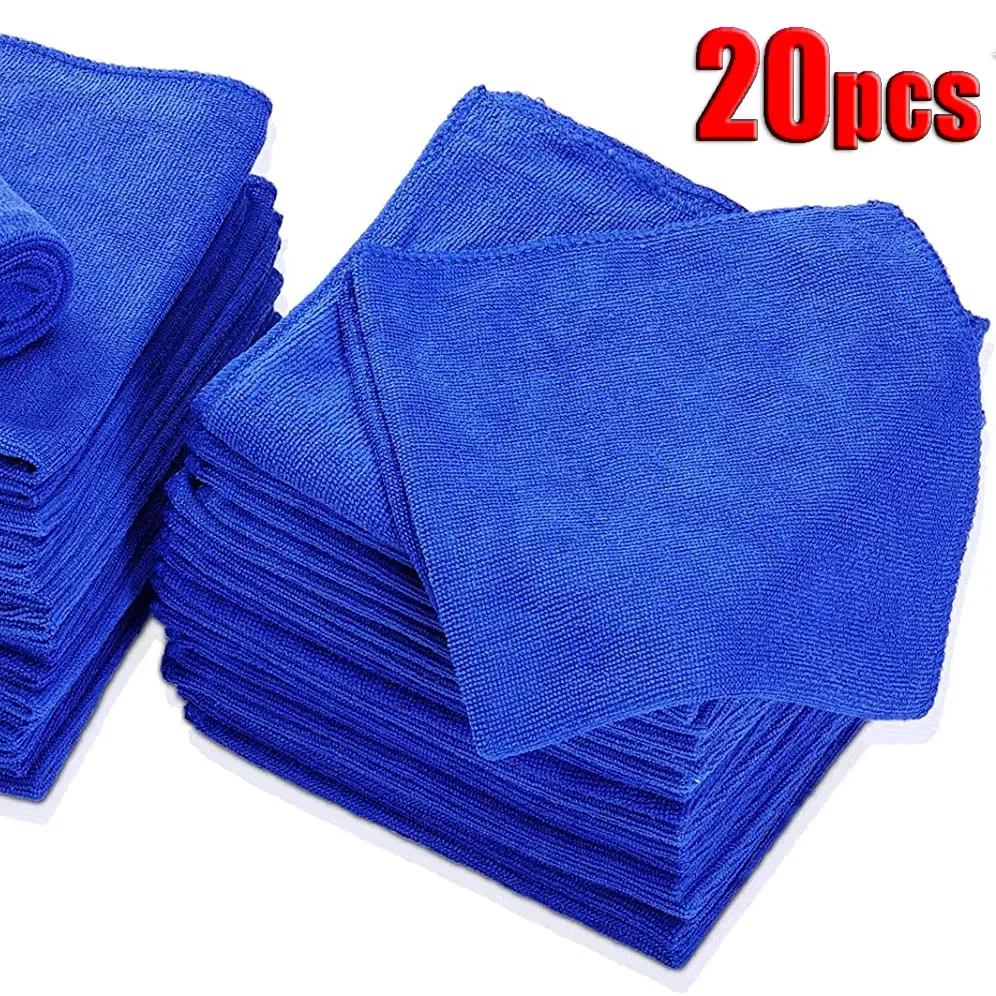 

10pcs 30x30cm Wash Microfiber Towels Car Cleaning Towel Soft Drying Cloth Hemming Wash Towel Water Suction Duster Car Clearner