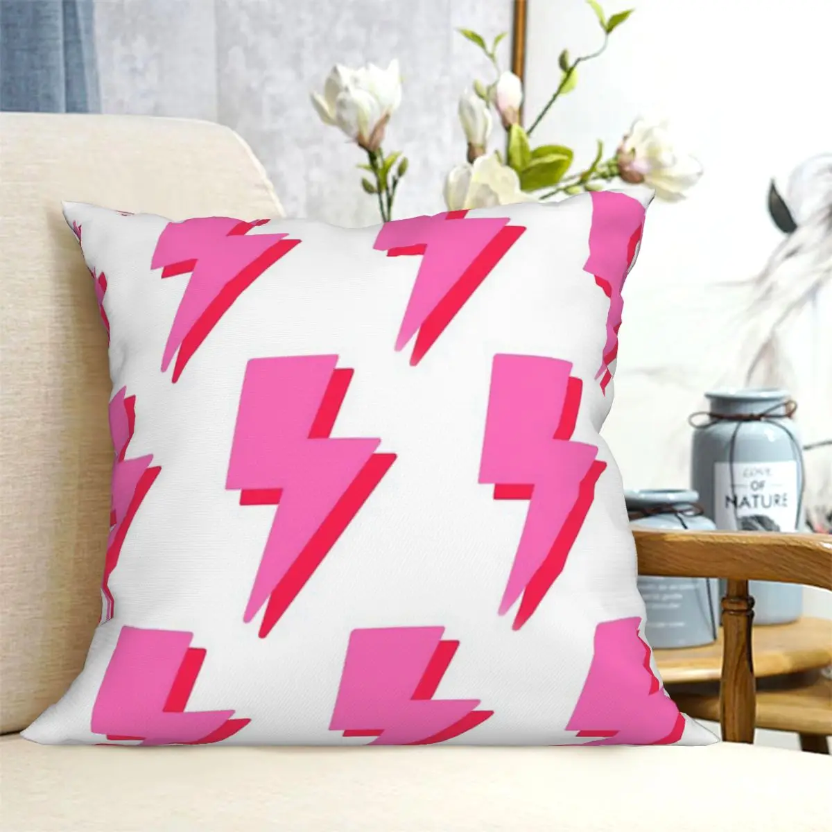 

Preppy Lightning Bolts Sofa Pillow Cover Geometric Cushion Cover Double Sided Printing Bedroom Home Decor