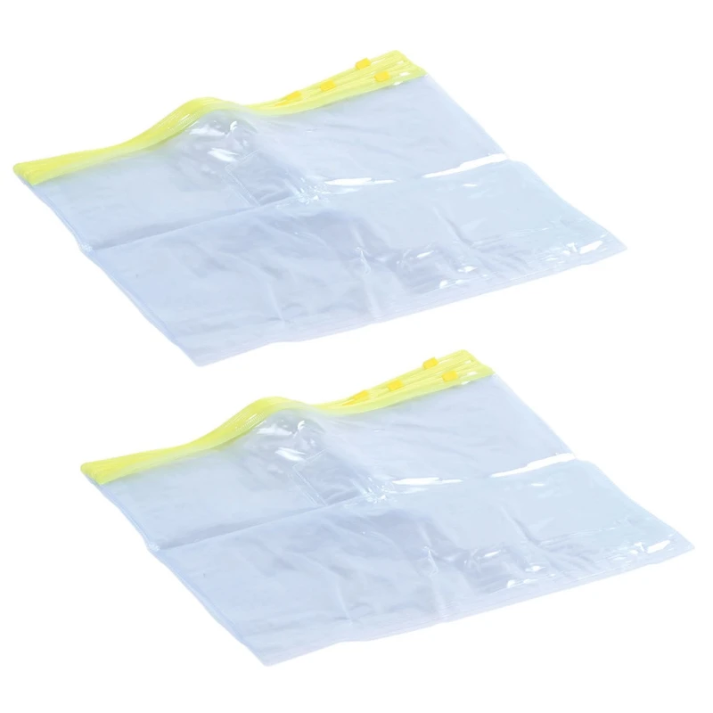 

10 Pcs Clear Plastic Water Proof Pen A4 File Paper Zipper Closure Bags Folders