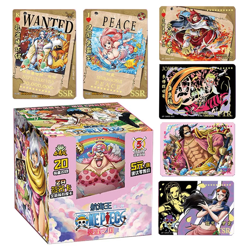 Cartas originales de ONE PIECE de Anime japonés, Cartas de juego Luffy Roronoa Sanji Nami TCG, regalo de cumpleaños para niños