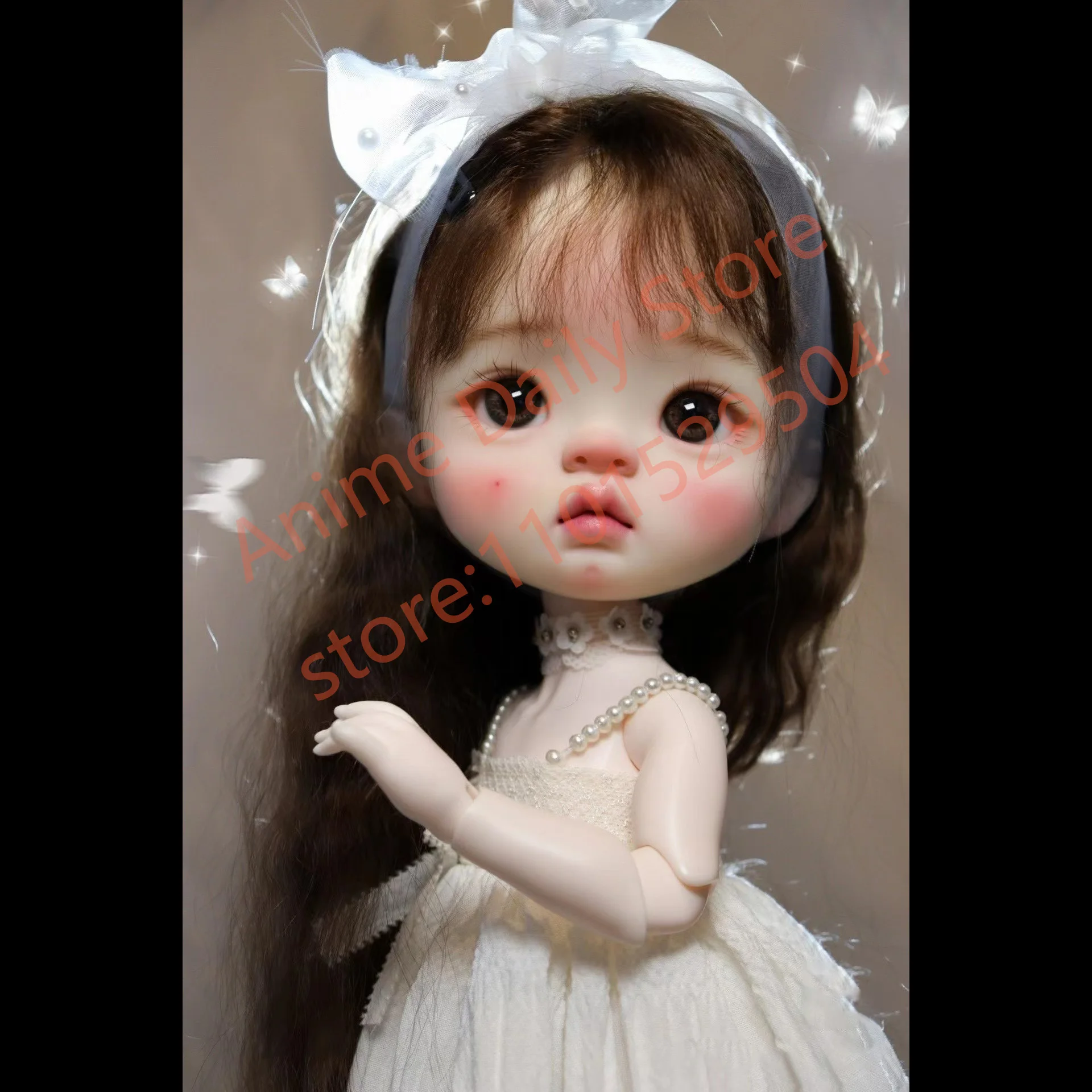 New Lovely 1/6 BJD Doll Big Head Doll Resin Material No Makeup DIY Doll Accessories Child Doll Toys Girl Gift