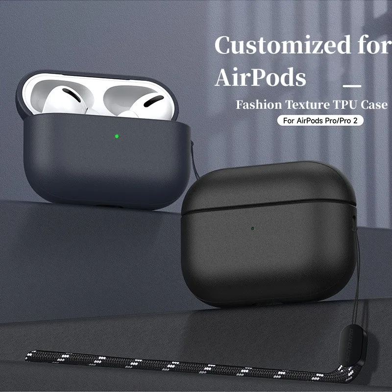 

for Airpods Pro3 generation Apple bluetooth earphone protective case simple with rope TPU soft silicone AirPodsPro earphone case