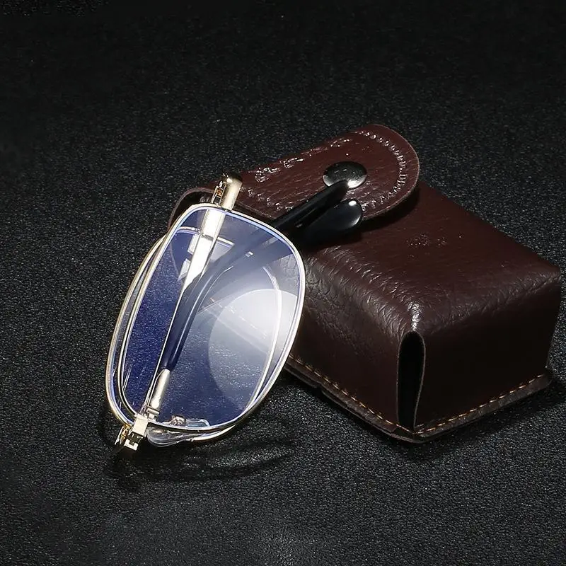 

Bifocal Reading Glasses Anti Blue Presbyopic Glasses Foldable Glasses with Box Intelligent Look Far Look Near Glasses