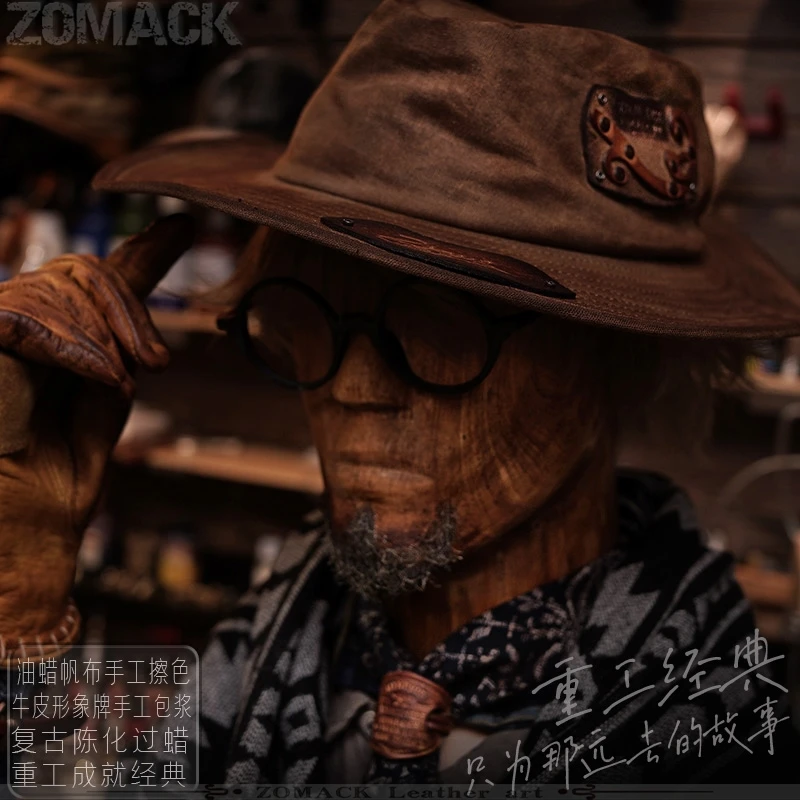 Дизайнерская ковбойская шляпа ручной работы нишевая винтажная шляпа-котелок