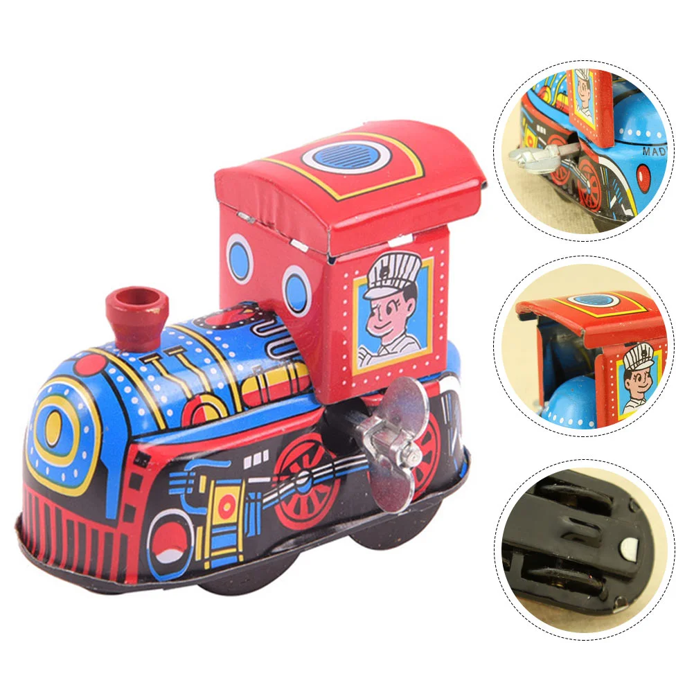 

Toy Toys Train Wind Up Kids Christmas Trains Tinplate Clockwork Car Construction Educational Vehicles Model Race Mini Metal