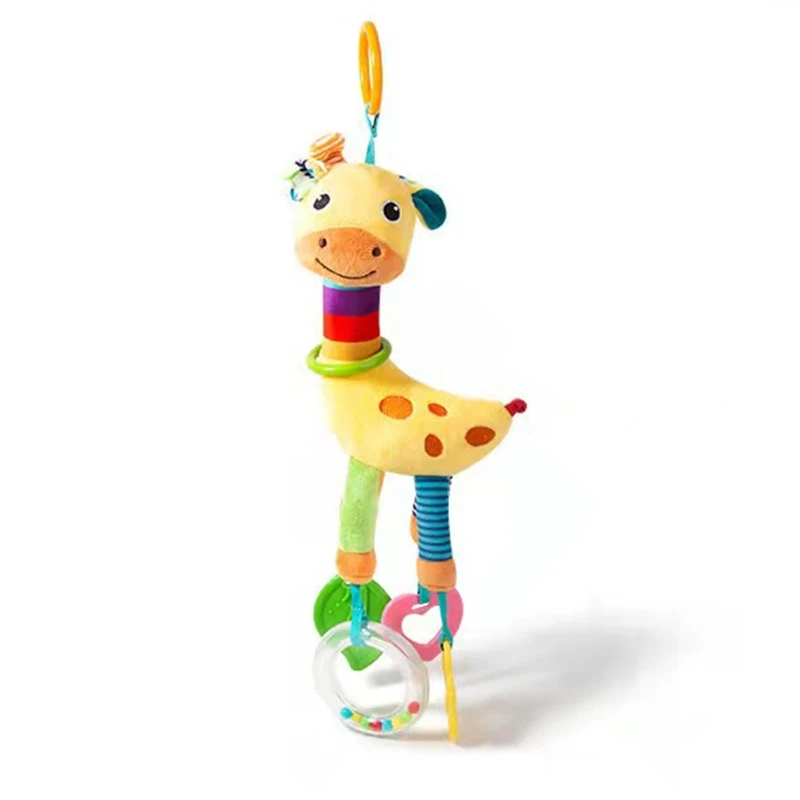 

Soft Hanging Rattle Crinkle Squeaky Toy Baby Toy Animal Plush Stroller Infant Car Bed Crib Toy Travel Hanging Wind Chime QX2D