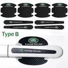 Защитная Наклейка из ПУ кожи с логотипом на дверную ручку и чашу для Land Rover Discovery Sport 3 4 Defender Freelander 2 Vogue Velar P38 Evoque