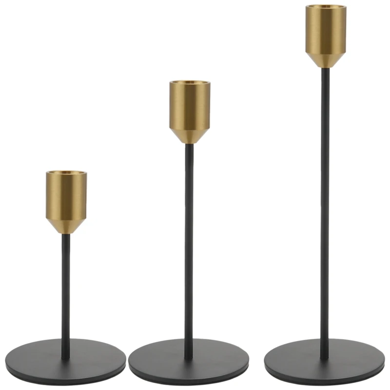 Candle Holder,Candlestick Holders, Set Of 3 Modern Decor Can