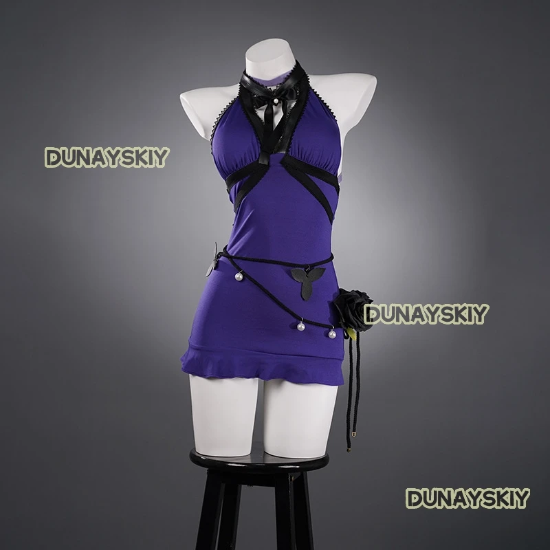 Final Fantasy VII Remake Тифа Локхарт косплей костюм для взрослых женщин вечерние синее