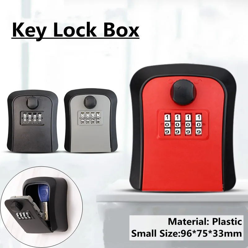 Wall Mounted Key Secret Box Storage Organizer 4 Digit Password Number Security Code Lock No Key Home Key Safe Box caja fuerte