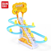 new electric duck climbing stairs action figures toy light musical roller coaster track montessori toys for kids educational toy