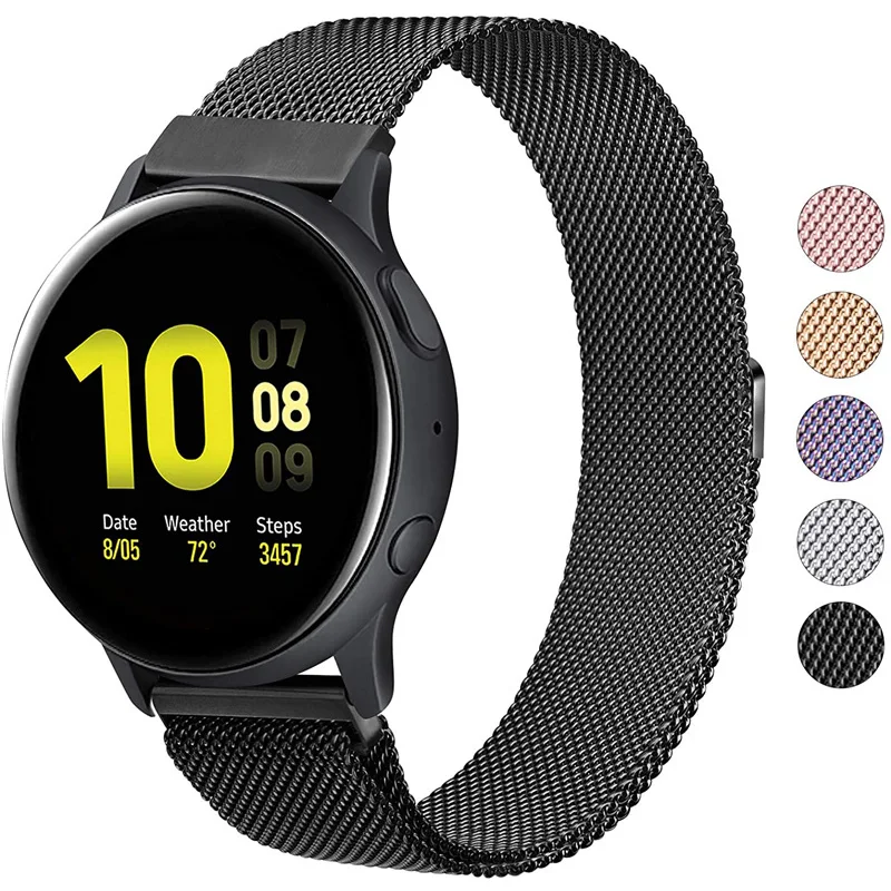 

20mm 22mm strap For Samsung Galaxy watch Active 2 40mm 4/classic/46mm/44mm/Gear S3 Magnetic Loop bracelet Huawei GT/2/3/Pro band