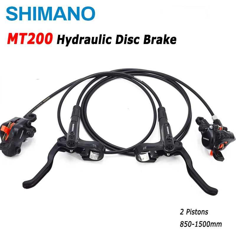 SHIMANO MT200 hidrolik disk fren 2 pistonlu MTB kaliper sol ön sağ arka 800-1450mm 850-1500mm bisiklet parçası