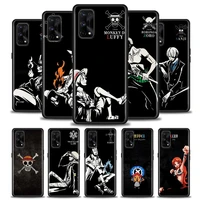 silicone phone case for oppo realme 5 5i 5s 6i 6 7 7i 8 8i 9 9i 5g pro xt black soft tpu cover one piece dark style anime cases