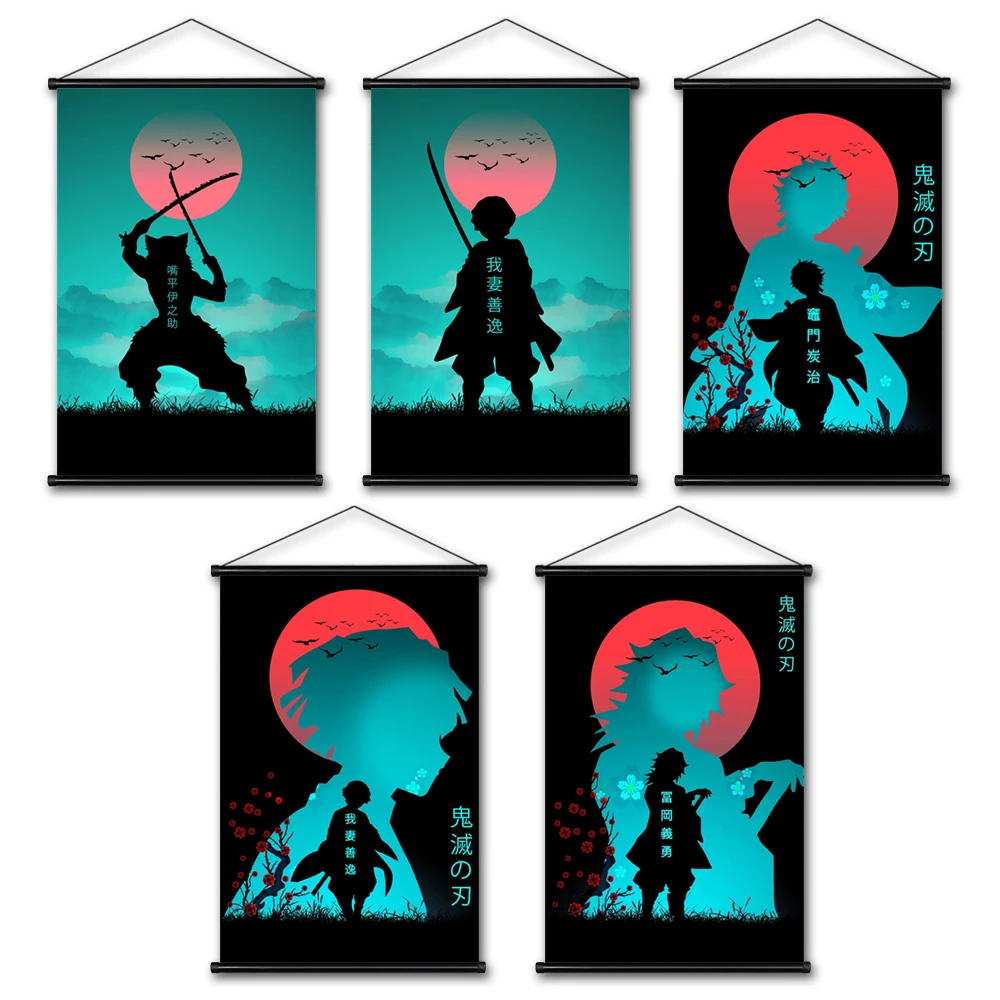 

Постер с изображением истребителя демонов, Настенная картина из японского аниме «No Yaiba» на холсте, офисное украшение для дома