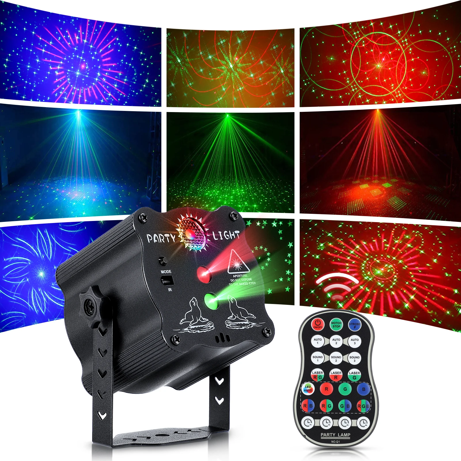 Мини-лазерный проектор RGB для сценических эффектов освещения автономный