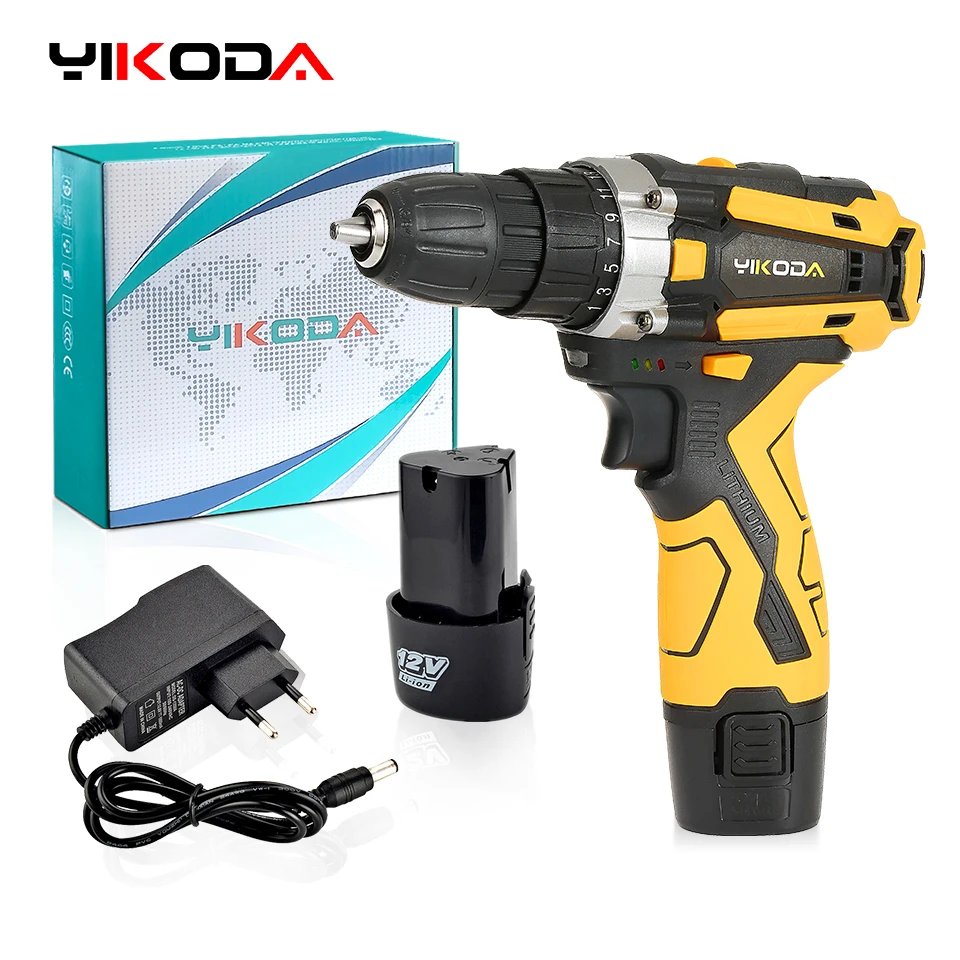 Шуруповерт YIKODA аккумуляторный 12/16 8/21 в | Электроотвертка