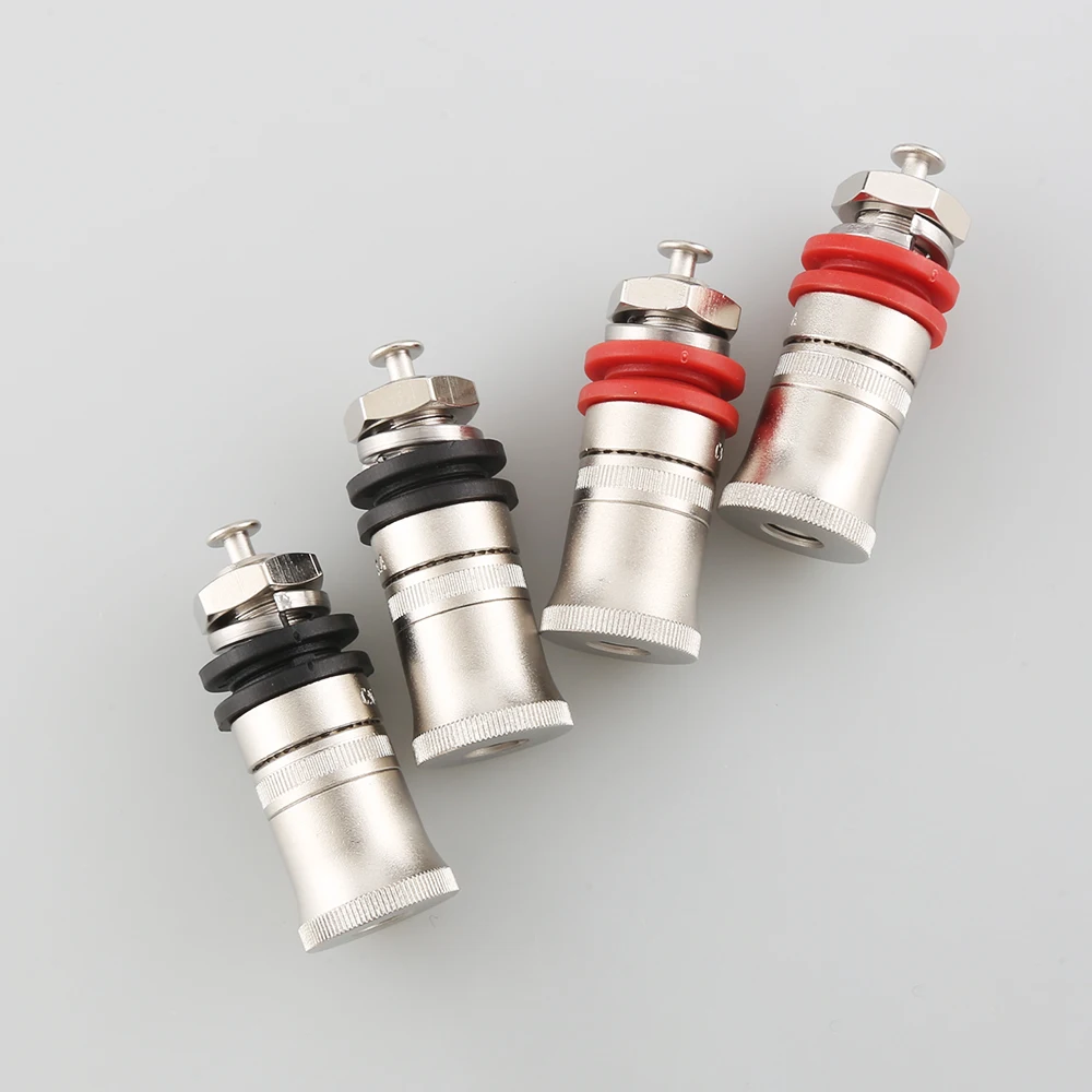 CMC Rhodium Plated Speaker Amplifier Binding Post Terminal Banana Plug Socket