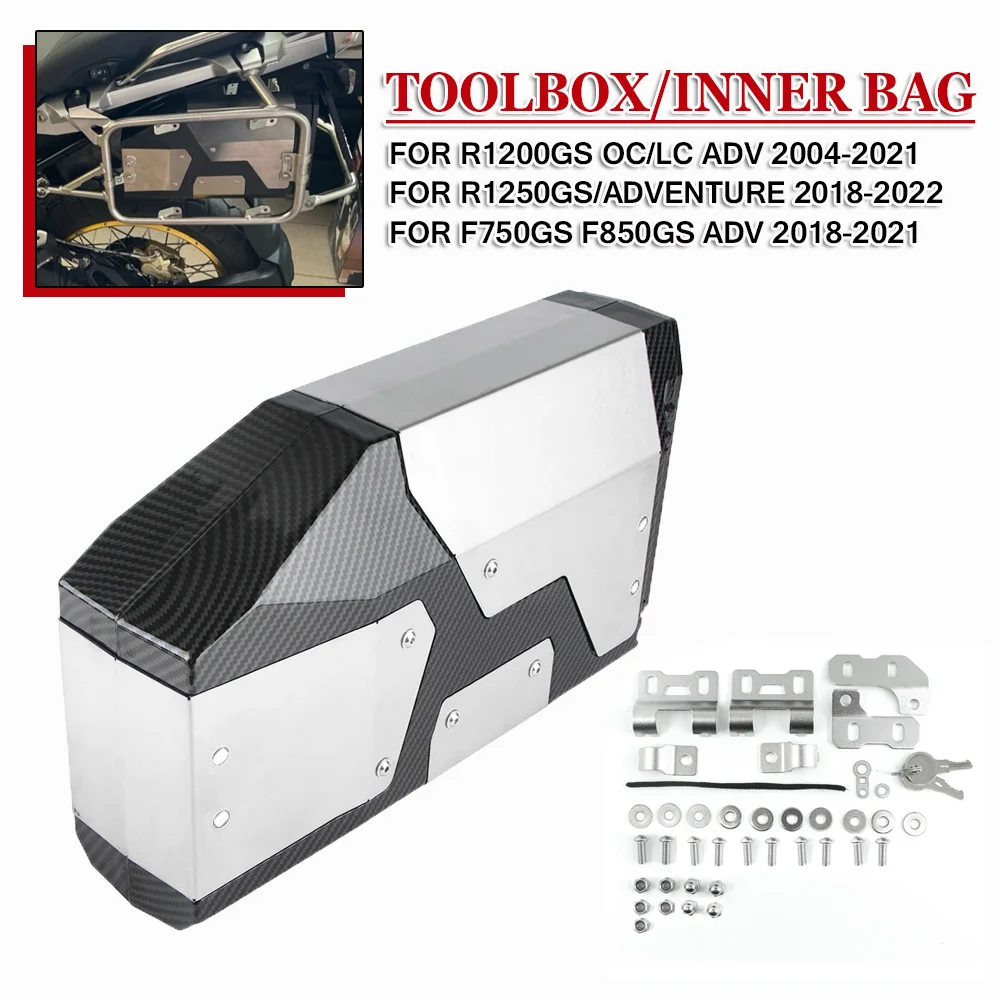 

4.2 Liters Aluminum Toolbox / Inner Bag For BMW R1200GS R1250GS Adventure F850GS F750GS GS R1250 R1200 OC/ LC ADV 2004-2022 2023