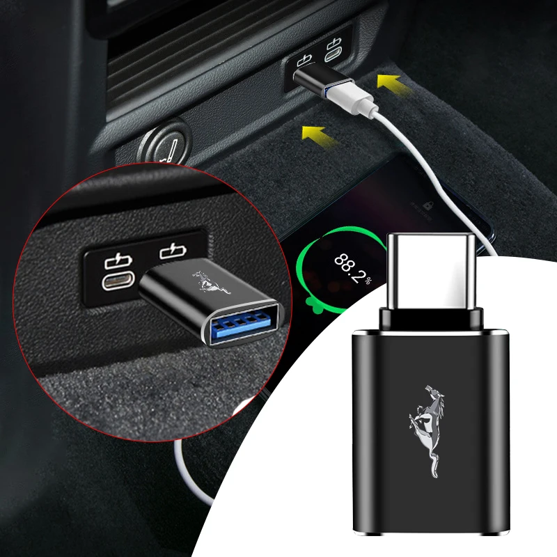 1 шт. автомобильный 3 0 USB-кабель типа C адаптер для зарядки Ford Mustang спойлер Shelby GT 350 500