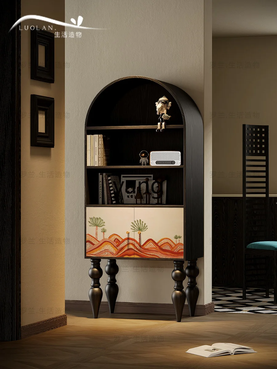 LXL в стиле пустыни книжный шкаф из твердой древесины