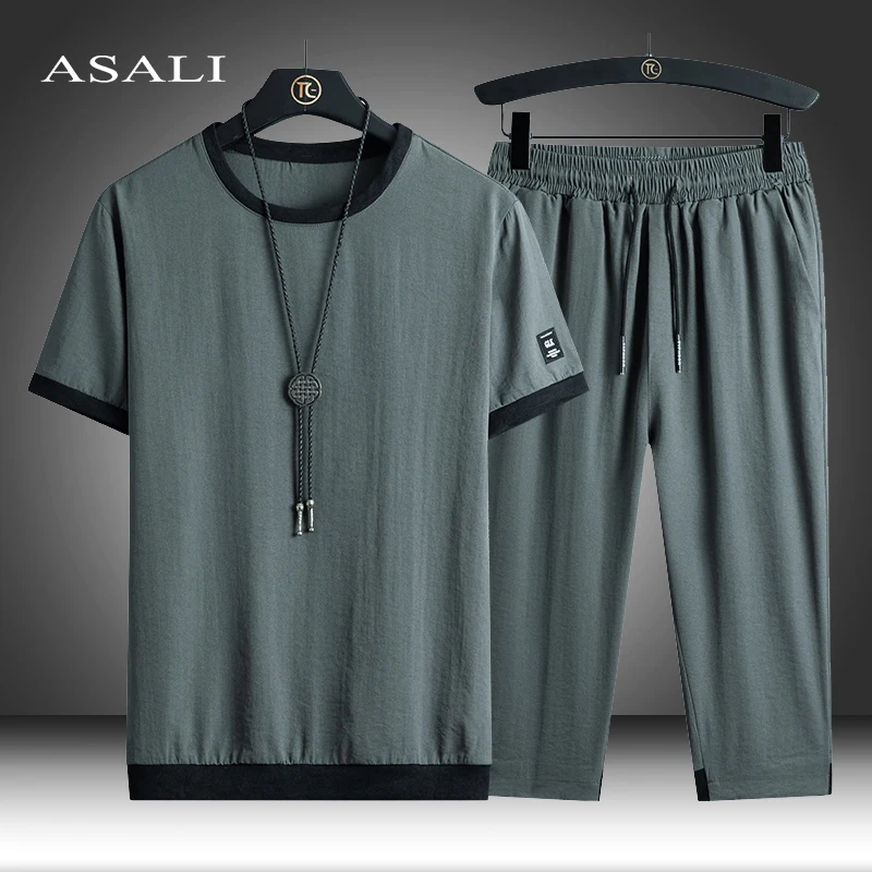 Костюм спортивный мужской из двух предметов Свитшот и капри | Мужская одежда