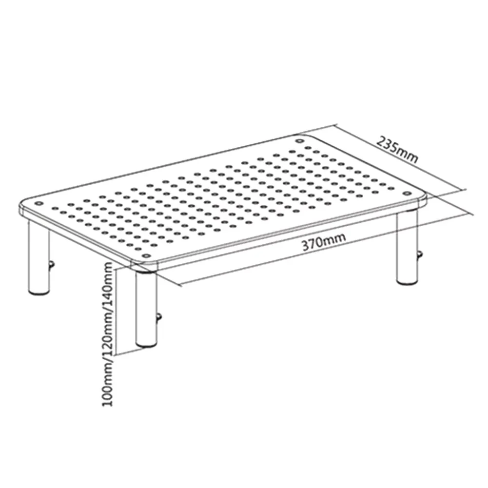 

Monitor Stand Riser 3 Height Adjustable Stand Desktop with Mesh Platform for Laptop Computer Tablet Stands Bracket Holder