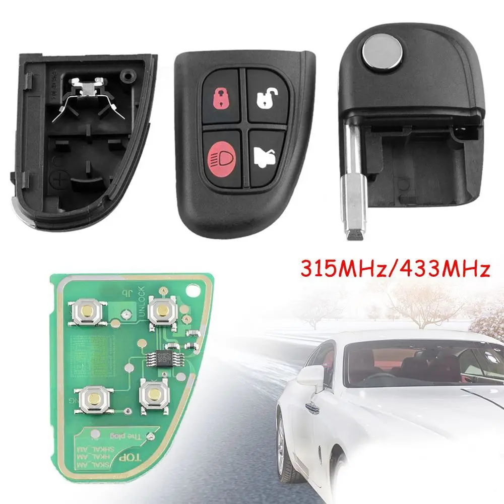 

Простой в использовании автозапчасти и аксессуары прочный 315 МГц 4-кнопочный дистанционный Автомобильный ключ без ключа дистанционный брелок для Jaguar