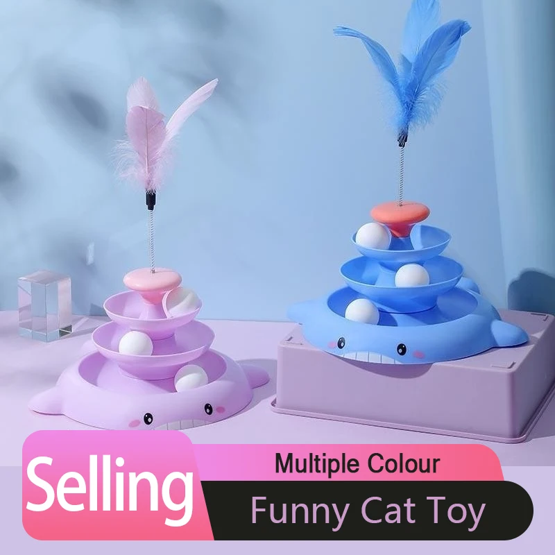 

Funny Tumbler Missing Food Swing Toy Tease Stick Feather Stick Interactive Game Exercise Pet Interactive Cat Supplies