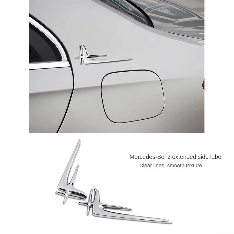 

Automotive metal extended side logo decorative sticker For M-ercedes B-enz C-class E extended version Retrofitting of car stick