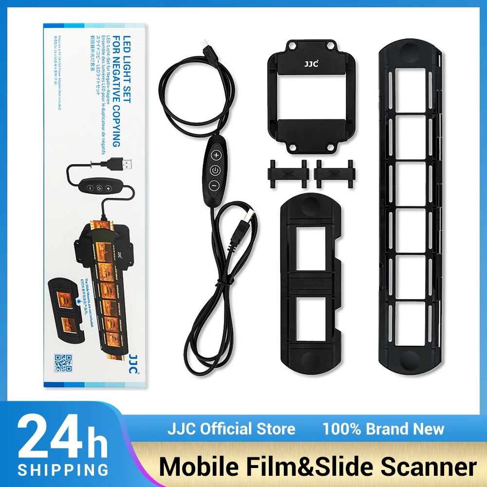 

JJC Mobile 35mm Film Scanner LED Light Set Negative Copying Converter Digitizer 35mm Films & Slides Holder Film Developing Kit