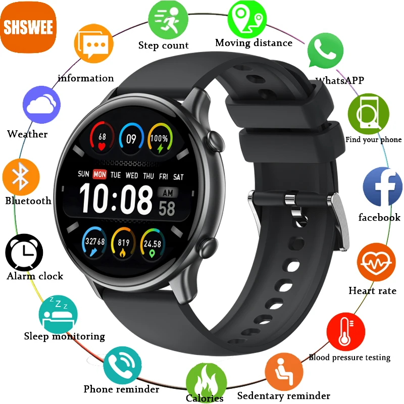 

Smart Watch Men Sports Watch Blood Pressure Sleep Monitoring Fitness Tracker Android Ios Pedometer Smartwatch for Xiaomi Huawei