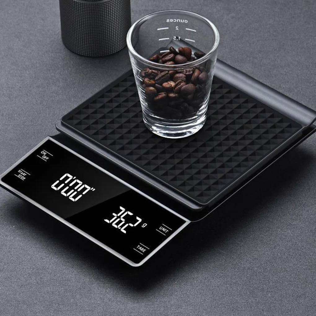 

3kg/0.1g Digital Electronic Coffee Scale with Timer High Accuracy Kitchen Scale Timer Coffee Weight Balance without Battery