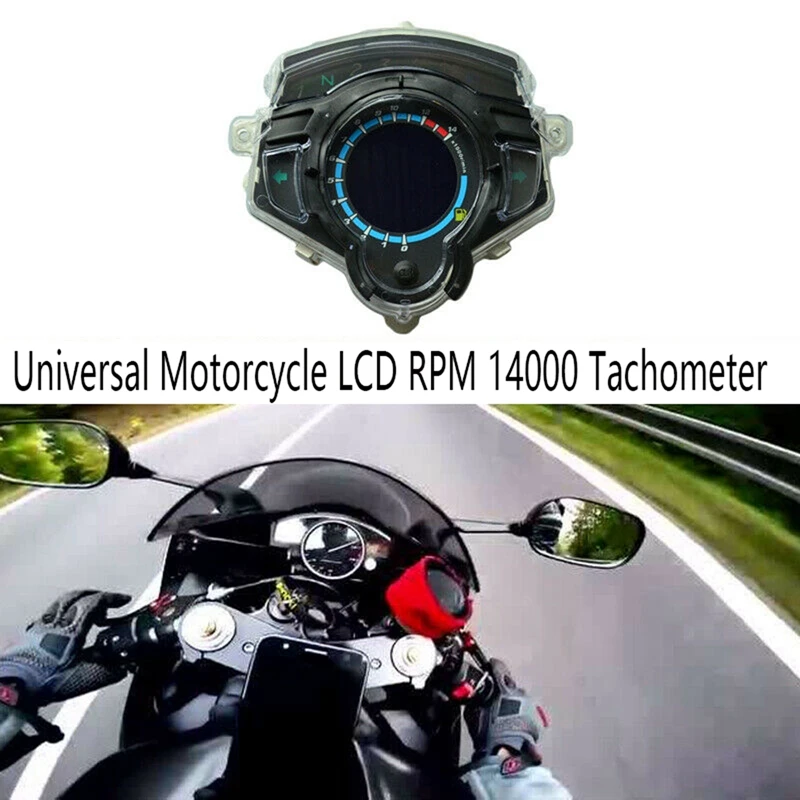 

Universal Motorcycle Speedometer LCD RPM 14000 Tachometer Digital Speedometer Meter Odometer