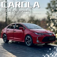 132 toyota corolla alloy car model diecasts toy metal vehicles car model simulation sound and light collection kids gift