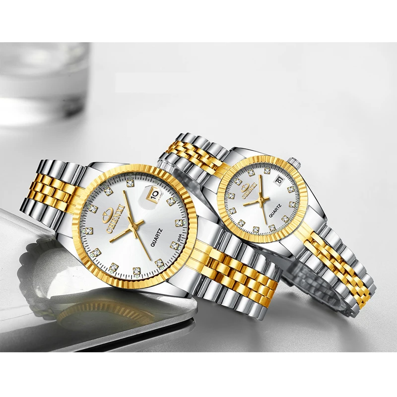 New Couple Watch CHENXI Stainless Steel Men Women Watches Pair Hour Business Casual Waterproof Quartz Watch For Coupl Gift 2022