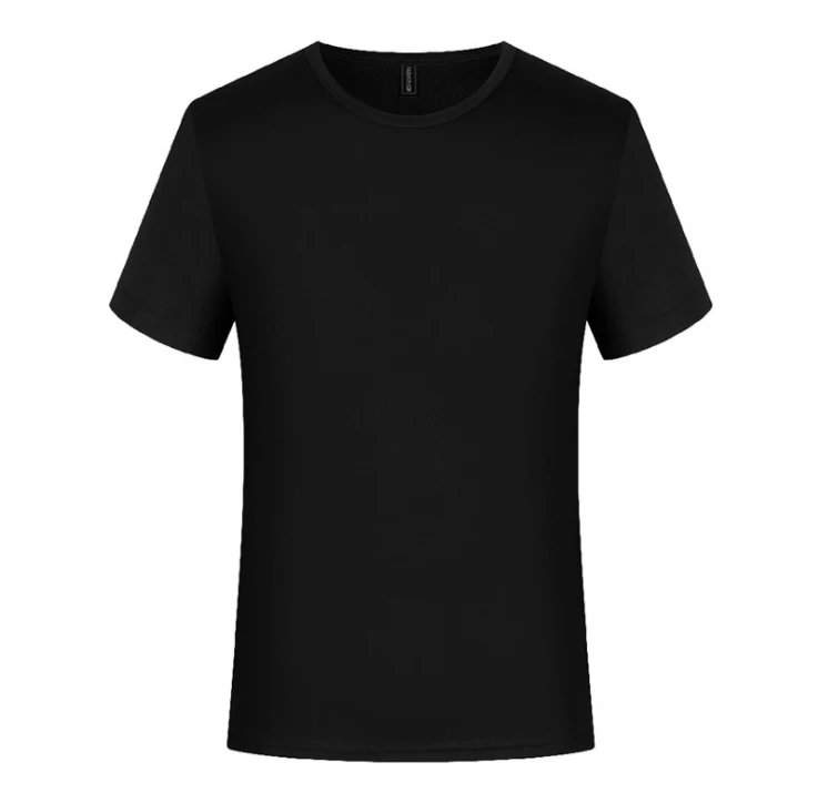 

single color Korean style pop cotton sports short sleeve round neck advertising custom logo cultural Solid color CAE35