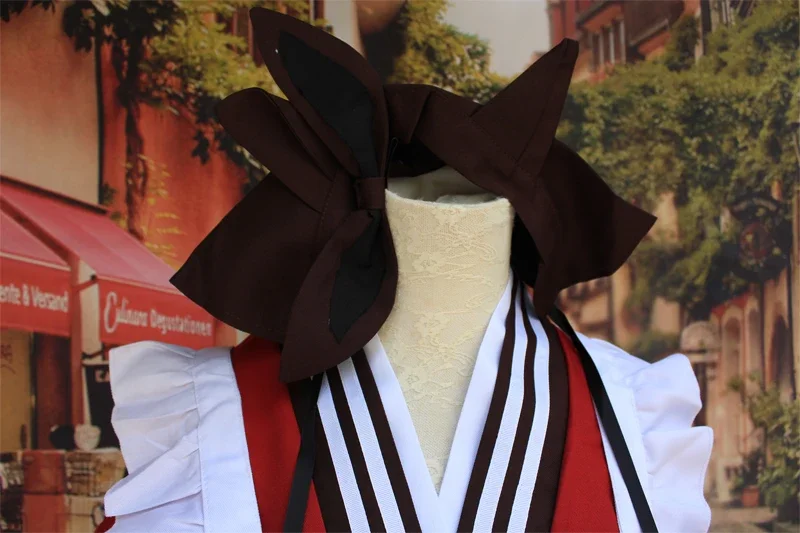 Аниме Gugure! Kokkurisann КОСПЛЕЙ Хэллоуин COS наряд горничной костюмы кимоно с длинными